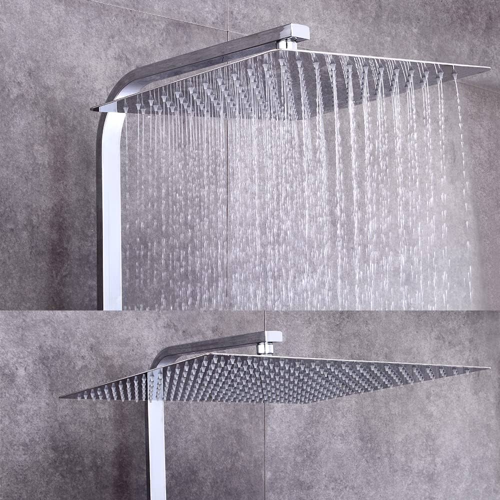 Square jet shower 6,8 & 12 inch sizes stainless steel
