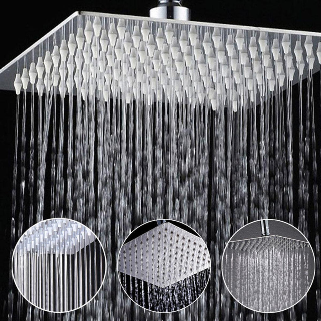 Square jet shower 6,8 & 12 inch sizes stainless steel