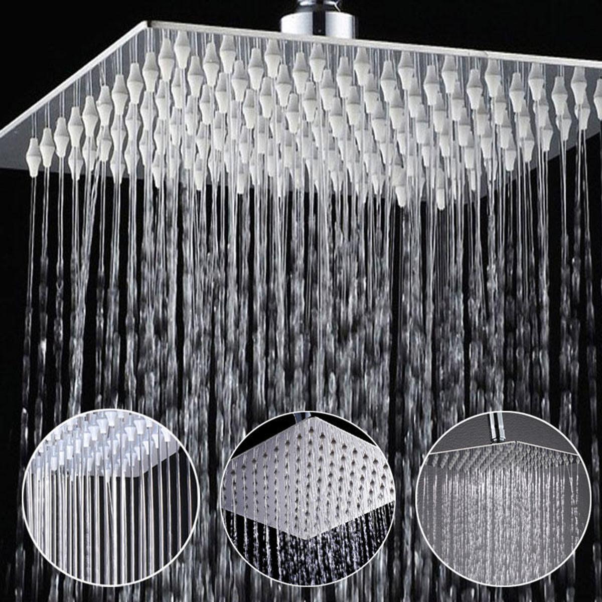 Square jet shower 6,8 & 12 inch sizes stainless steel