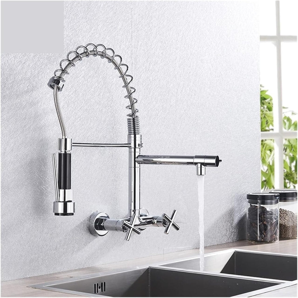 Kitchen spring mixer wall mounted