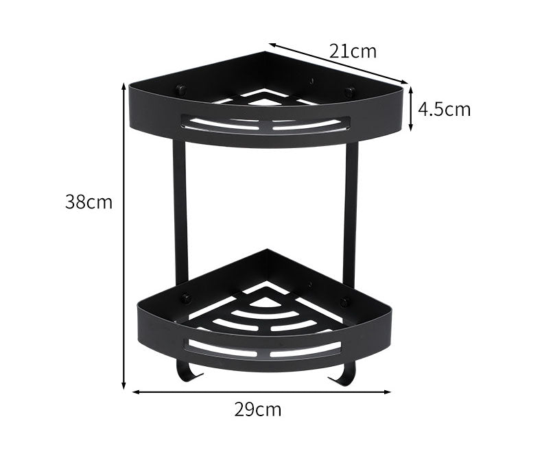 Premium Double Layer Corner Shelf - Stainless Steel