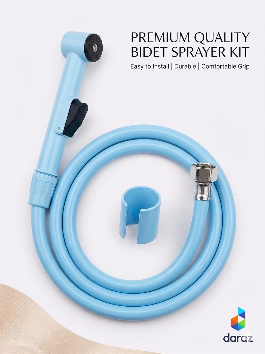 Muslim shower colour with pipe and holder