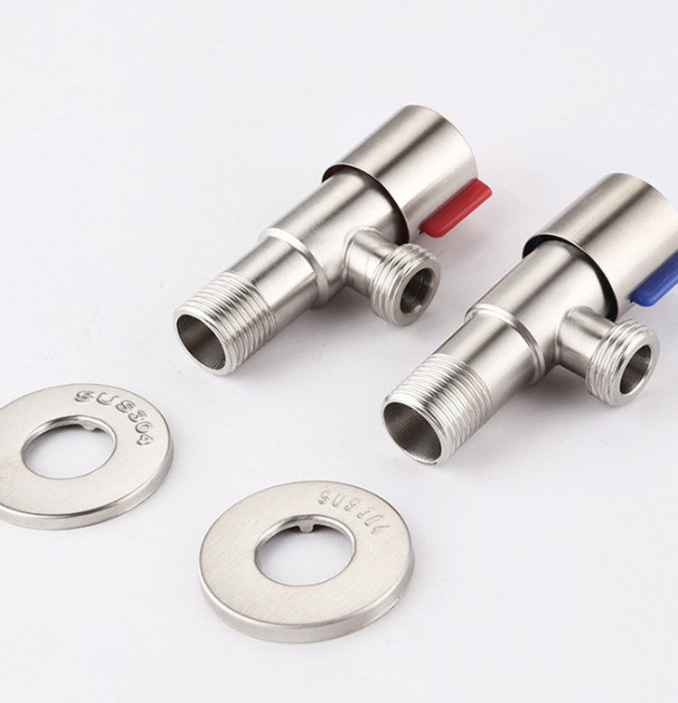 Tee cock angle valve Stainless steel 2pices