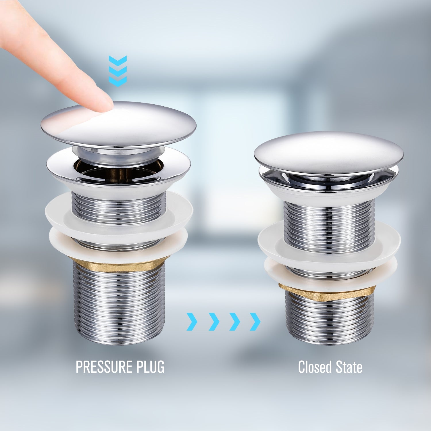 Premium Pop-Up Push Basin Waste