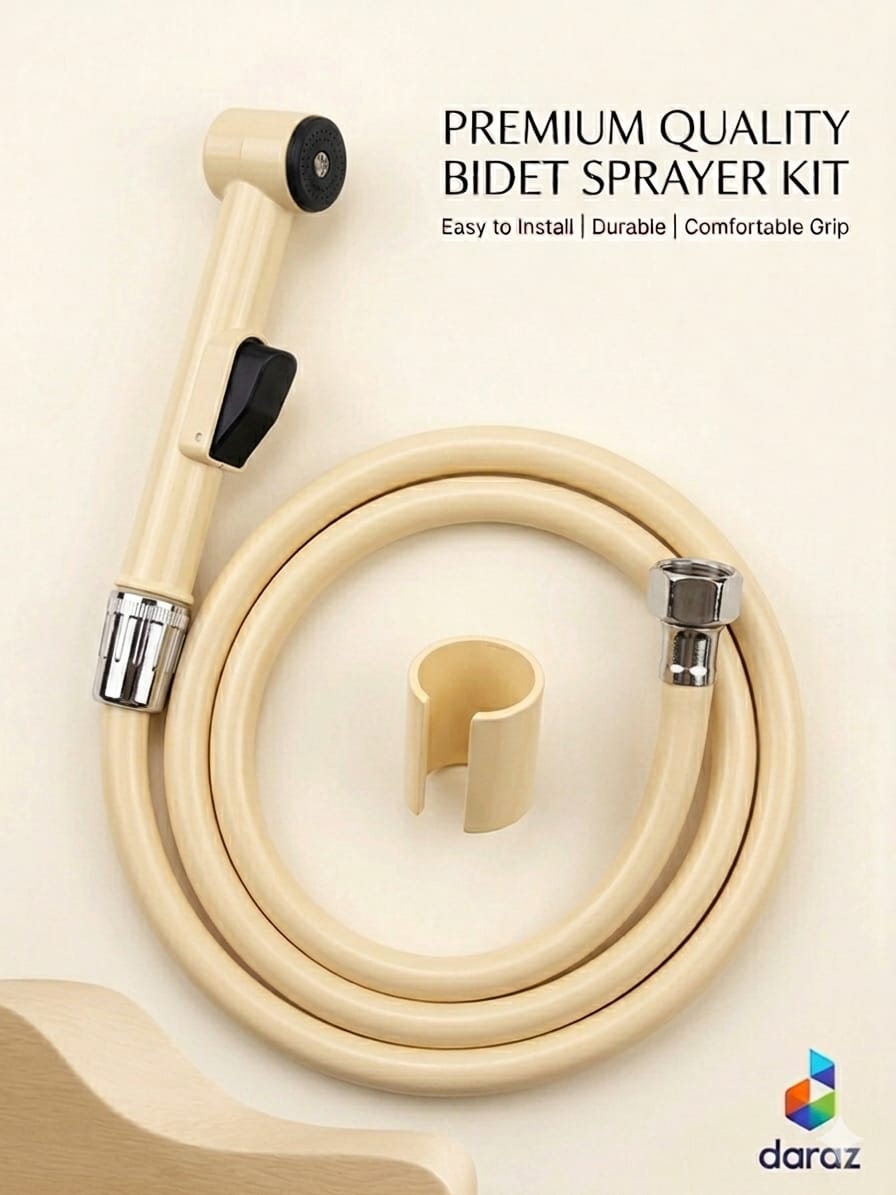 Muslim shower colour with pipe and holder