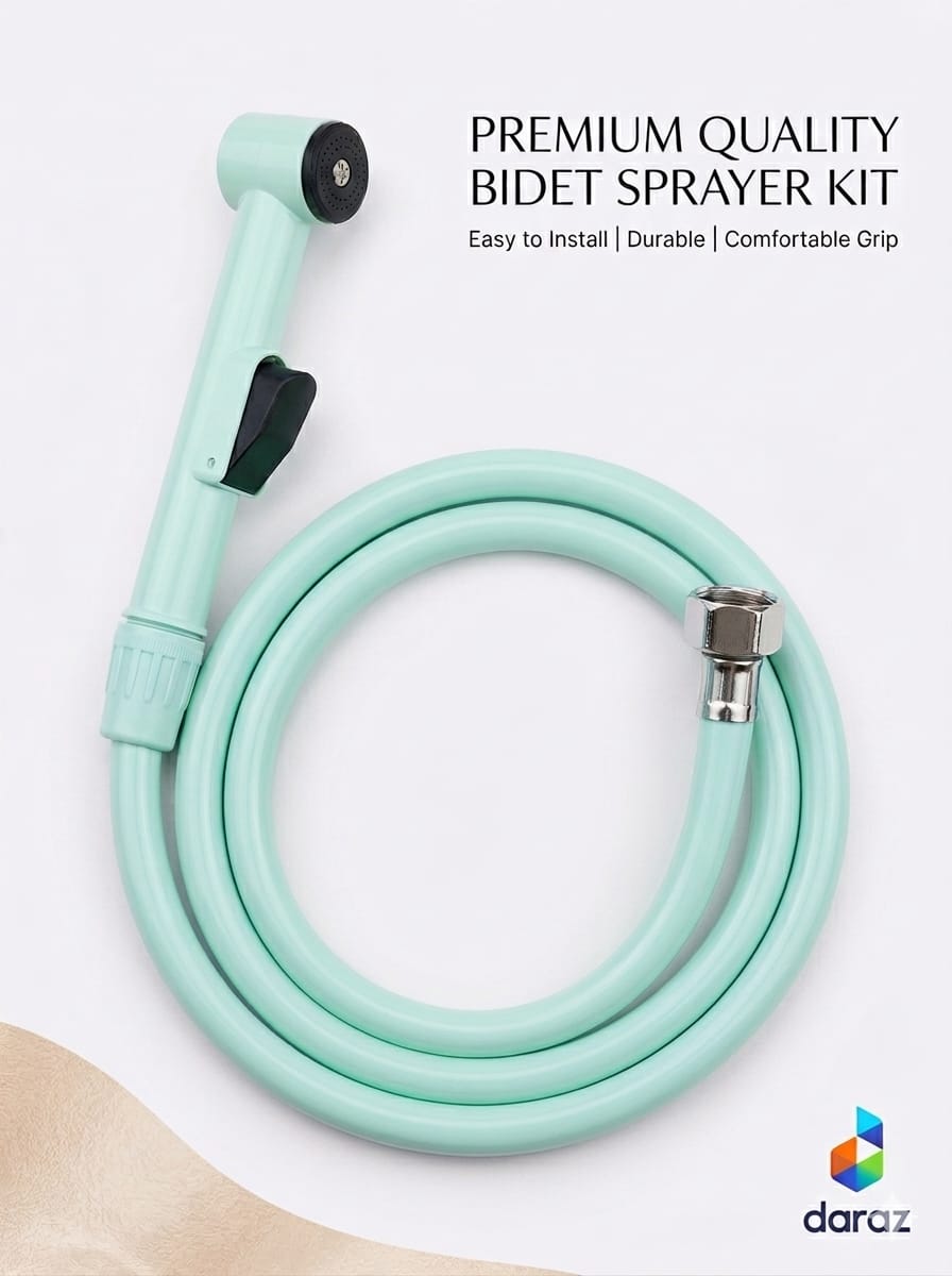Muslim shower colour with pipe and holder