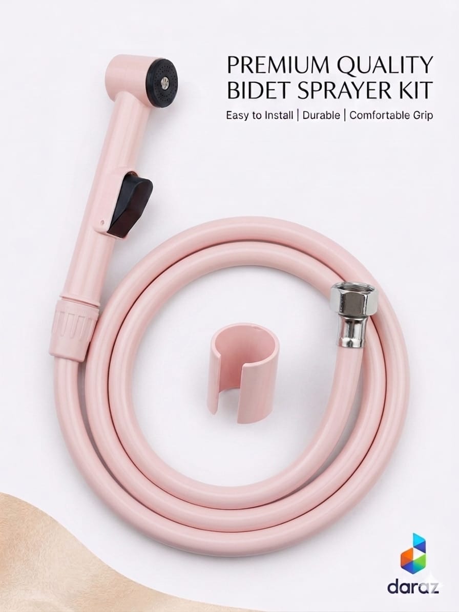 Muslim shower colour with pipe and holder
