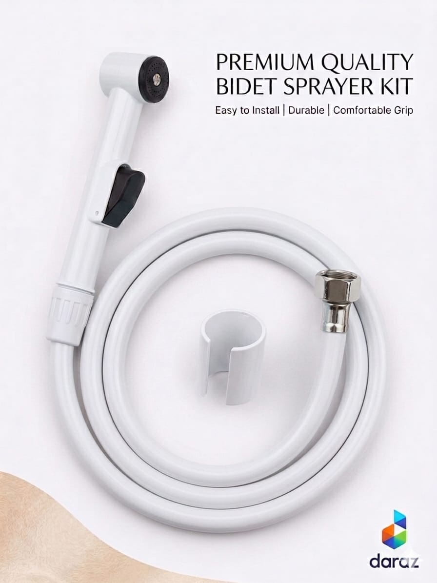 Muslim shower colour with pipe and holder