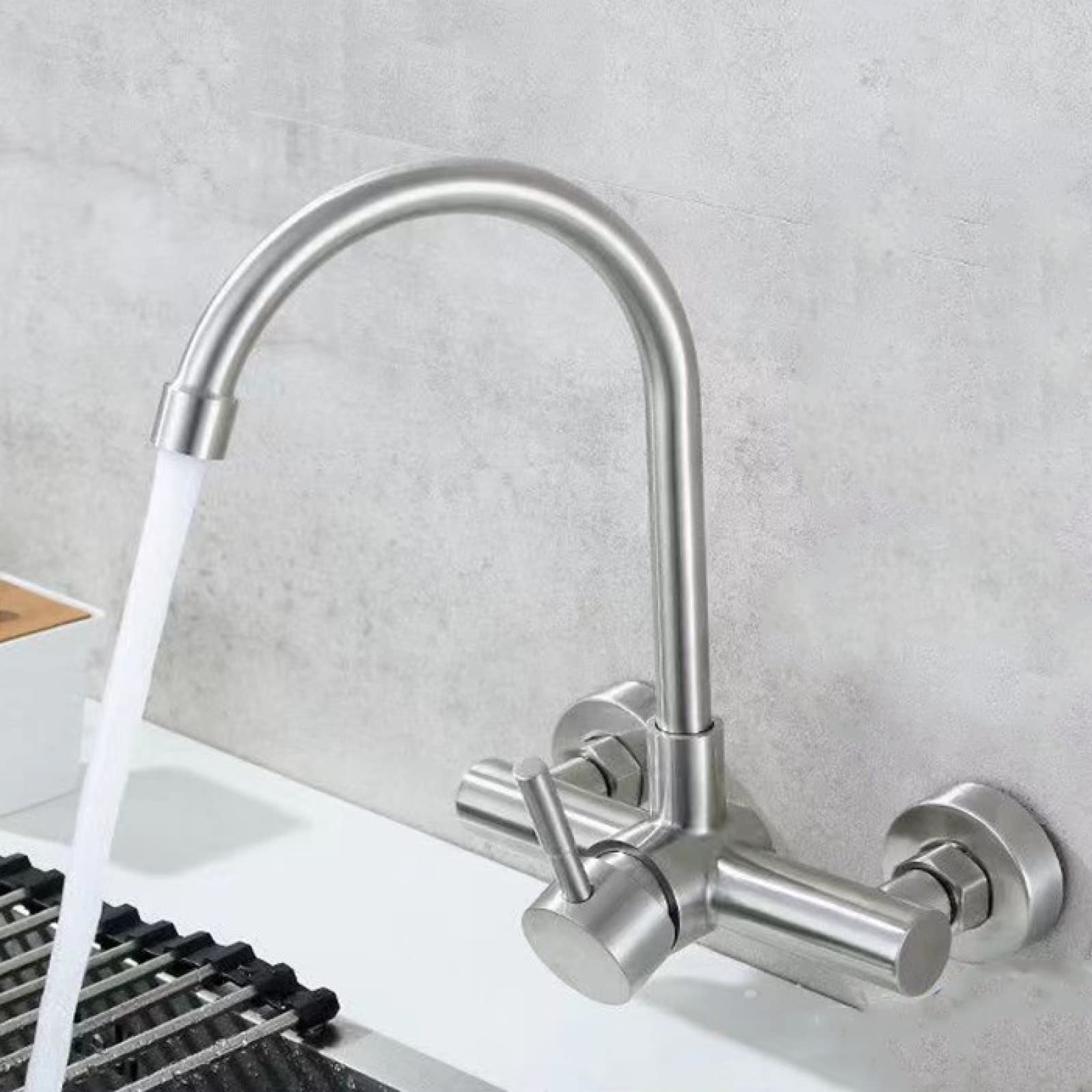 Sink mixer wall mounted Stainless steel