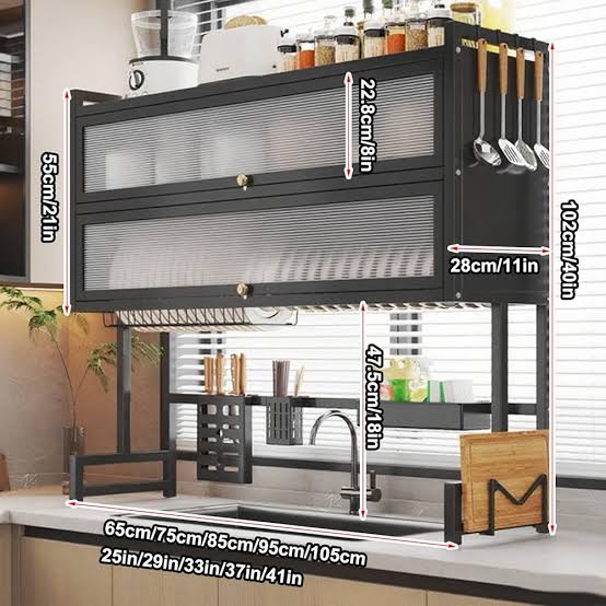 Premium Double Tier Dish Drying Rack