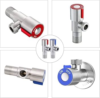 Tee cock angle valve Stainless steel 2pices